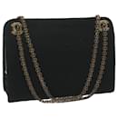 CHANEL Chain Shoulder Bag cotton Black CC Auth bs11474 - Chanel