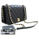 CHANEL Full Flap Chain Shoulder Bag Black Quilted Lambskin Leather - Chanel