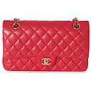 Chanel Dark Pink Lambskin Medium Flap Bag