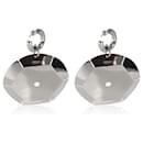 Burberry Paillettes Hoops With Large Drop Palladium Disc Plated Earrings