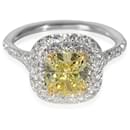 TIFFANY Y COMPAÑIA. Anillo de compromiso con diamantes amarillos Soleste en 18k Oro y platino 1.98 - Tiffany & Co