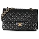 Chanel Black Lammleder Medium Classic gefütterte Flap Bag