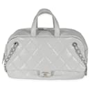 Chanel Grey Calfskin Express Bowling Bag