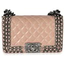 Chanel Beige Glazed calf leather Enchained Small Boy Bag