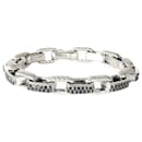 Bracelet cordon royal David Yurman en argent sterling 7 diamants noirs 3/1 ctw