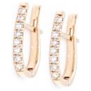 Rose Gold and Diamond Earrings. - Autre Marque