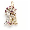 Vintage TULIPA Pendant with Diamonds and Rubies. - Autre Marque