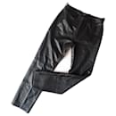 Versace Versus pantalones negros de cuero vintage para hombre - Gianni Versace