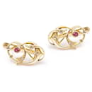 VINGT gold, diamond and ruby earrings. - Autre Marque