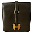 Hermes bag 2002 in green box leather - Hermès