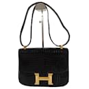 Hermes Tasche Constance 23 Im schwarzen Krokodil - Hermès