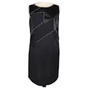 Versace Black Studded Midi Dress
