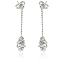 Orecchini pendenti con catena di diamanti incrociati David Yurman in argento sterling 0.22 ctw