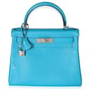Hermes Blu Frida Evercolor Kelly Retourne 28 PHW - Hermès