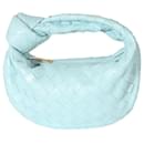 Bottega Veneta Teal Lavado Intrecciato Pele de Cordeiro Mini Jodie