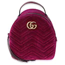 Gucci Purple Matelasse Velvet Marmont Backpack