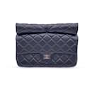 2010s Black Quilted Leather Reissue Roll 2.55 Clutch Bag - Chanel