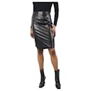 Black leather pencil skirt - size UK 8 - Givenchy