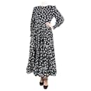 Vestido maxi estampado floral preto - tamanho M - Autre Marque