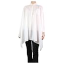 White cotton flowy shirt - size UK 10 - Hermès