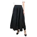 Black nylon pleated skirt - size UK 10 - Autre Marque