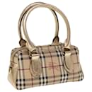 BURBERRY Nova Check Handtasche PVC Leder Beige Auth 64593 - Burberry