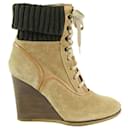 Leather wedge heeled boots - Chloé