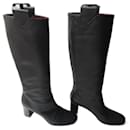 AVRIL GAUL High black leather boots T40,5 IT very good condition - Avril Gau