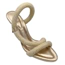 Alexandre Birman Beige / Aysha color oro metallizzato 85 sandali