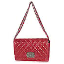 Chanel 12P Red Glazed calf leather Veau Brilliante Flap Bag