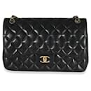 Chanel Black Quilted Lambskin Jumbo lined Flap Bag