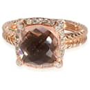 David Yurman Chatelaine Morganite Diamond Ring in 18k Rose Gold 0.15 ctw