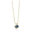 TIFFANY & CO. Pendentif Cube Saphir & Diamant en 18K or jaune - Tiffany & Co
