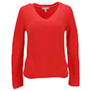 Womens Rib Knit V Neck Relaxed Fit Jumper - Tommy Hilfiger