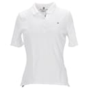 Tommy Hilfiger Essential Kurzarm-Poloshirt für Damen in normaler Passform aus weißer Baumwolle