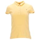 Tommy Hilfiger Womens Slim Fit Stretch Cotton Polo in Yellow Cotton