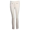 Pantaloni skinny con tasca con cerniera Loro Piana in cotone color crema
