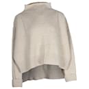 Maglione con zip Celine in lana color crema - Céline