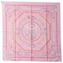 Bufanda de seda rosa Jeux De Paille de Hermes - Hermès