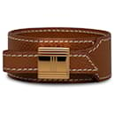 Hermes Brown Leather Artemis Wrap Bracelet - Hermès