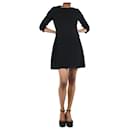 Vestido negro de lana con aberturas - talla UK 10 - Christian Dior