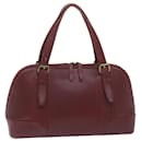 BURBERRY Hand Bag Leather Red Auth ti1480 - Burberry
