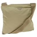 PRADA Shoulder Bag Nylon Beige Auth 64456 - Prada