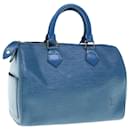 Louis Vuitton Epi Speedy 25 Hand Bag Toledo Blue M43015 LV Auth 64466