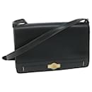 Christian Dior Shoulder Bag Leather Black Auth bs11473