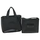 GUCCI Shoulder Bag Leather 2Set Black Auth bs11513 - Gucci