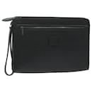 Burberrys Clutch Bag Leather Black Auth bs11485 - Autre Marque
