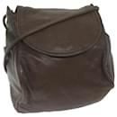 LOEWE Anagram Shoulder Bag Leather Brown Auth ar11319 - Loewe