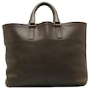 Bottega Veneta Large Intrecciato Top Handle Leather Tote Leather Handbag in Good condition