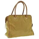 CELINE Hand Bag Nylon Khaki Auth 64274 - Céline